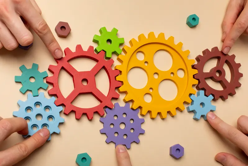Engrenages illustrant la mise en place de méthodes simples pour améliorer la productivité administrative et financière